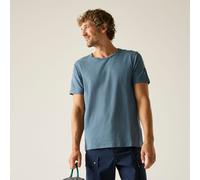 Regatta Men's Finlo Short Sleeved Logo T-Shirt in Mid Blue | Size: Small Regatta Mid Blue S