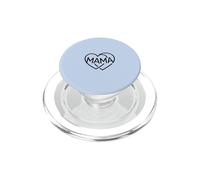 Blue - Mama Script Hearts Cute Minimalist Typography PopSockets PopGrip for MagSafe