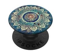 Blue Mandala Pop Mount Socket Cute Divine Stars Mandala PopSockets PopGrip: Swappable Grip for Phones & Tablets PopSockets Adhesive PopGrip