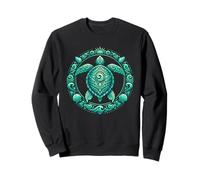 Blue Mandala Tribal Sea Turtle Sweatshirt