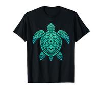 Blue Mandala Tribal Sea Turtle T-Shirt