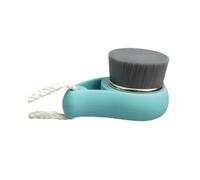 Blue Manual Facial Cleansing Brush for Women Fiber Face Wash | Bamboo Charcoal Style, Comfortable to Hold Handle, Cleans Face, Evens Skin Tone, Makeup Remover, Soft Applicator Brush