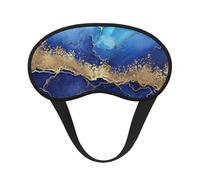 Blue Marble Abstract Gold, Full Eye Covers Light Blocking Eye Masks Blackout Sleep Eye Muffs