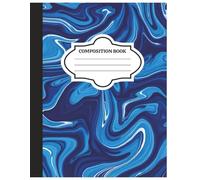 Blue Marble Composition Notebook: College Ruled | 140 Pages, 8.5" x 11" | Abstract Blue Liquid Art Cover for School, Office, and Journaling
