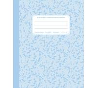 Blue Marble Composition Notebook College Ruled: Aesthetic Student Planner, 100 Sheets (200 Pages), 7.5" x 9.25"