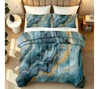 Blue Marble Coverless Duvet Double Reversible