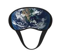 Blue Marble Earth Sleep Mask for Side Sleeper, Blackout Sleep Eye Mask Comfortable Blindfold Eyeshade Soft Breathable Sleeping Mask with Elastic Strap Silk Eye Covers for Travel