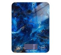 Blue Marble Easy Clean Food Scale Cute 11lb/0.18oz, 5kg/5g Small Kitchen Digital Scale with 4 Unit for Keto Baking Dieting (Batteries not Included)