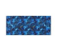 Blue Marble lace edge Washer Dryer Top Cover with side bag washable Washer and Dryer Covers for the Top Fits Most Washers or Dryers Fall Decor Halloween Decor 51.2x22in