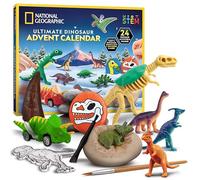 Blue Marble NATIONAL GEOGRAPHIC Dinosaur Advent Calendar 2024 - Christmas Countdown Calendar with 24 Dino Activities & Figures, Collect 11 Dinos, Paint A Dinosaur Racer, Create a Clay T. Rex & More