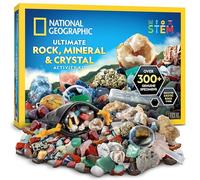 Blue Marble NATIONAL GEOGRAPHIC Rock Collection Box for Kids - 300 Piece Gemstones, Minerals & Crystals Science Kit, Geology Gift for Boys & Girls