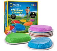 Blue Marble National Geographic Stepping Stones for Kids - 7 Durable Non-Slip Stones Encourage Toddler Balance & Motor Skills Indoor & Outdoor Toys