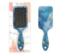 Blue Marble Texture Hair Brush Marble Print Wet Dry Air Cushion Hair Brush Plastic Detangler Hairbrush for Kids Adults Back To School Gift Women Men