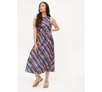 Blue Mark Making Satin Dress 6