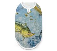 Blue Marlin Fish Jumping Cute Dog Clothes Costume Cat Pajamas Puppy Gift Pet Sweater Coat Jacket