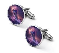 Blue Marlin Fish Ocean Fashion Cufflinks for Men Classic Shirts Cuff Links Set for Wedding Business 1.7cm