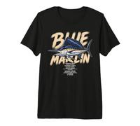 Blue Marlin Scientific Facts Deep Sea Fishing Men Dad Boys Premium T-Shirt