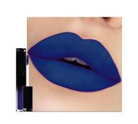 Blue Matte Lipgloss, Dark Bule Waterproof Lip Gloss Liquid Lipstick, Hot Color Violet Non-stick Cup Lip Gloss, Velvet Long Lasting Highly Pigmented, Holiday Gifts Lips Balm for Women