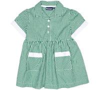 Blue Max Banner Girl's Ayr Short Sleeve Gingham School Dress, Green, 5-6 Years