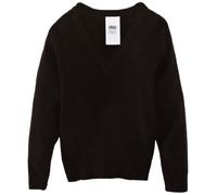 Blue Max Banner Unisex Premier V-Neck School Jumper, Black, 38" Chest