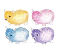 Blue Meadow Bargain Bundles Kawaii Kuties Plush, Dumpling Sensory Squishies & More - (Highland Cow Maltose Squishy Pack of 4)