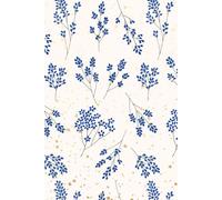 Blue Meadow Flowers and Sprinkles 50 Watermark Blank Page Notebook/Journal