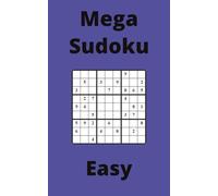 Blue Mega Sudoku Book, 9x9 Puzzles, 100 Pages, 5x8, Easy