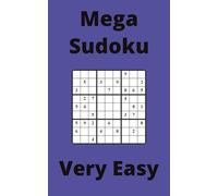 Blue Mega Sudoku Book, 9x9 Puzzles, 100 Pages, 5x8, Very Easy