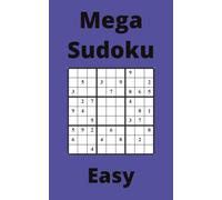 Blue Mega Sudoku Book, 9x9 Puzzles, 200 Pages, 5x8, Easy