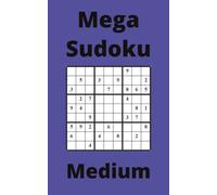 Blue Mega Sudoku Book, 9x9 Puzzles, 200 Pages, 5x8, Medium