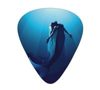 Blue Mermaid Print Guitar Picks,12 Pack Guitar Plectrums Thin, For Bass Electric Acoustic Guitars Ukulele