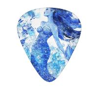 Blue Mermaid Printed Guitar Picks 12-Piece Set - Comfortable, Versatile Plectrum for All Guitar Styles & Players