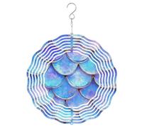 Blue Mermaids Scales 10" Wind Chimes Hanging Ornaments