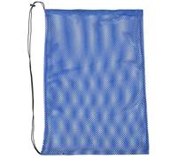 Blue Mesh Drawstring Ball Bag with Strap for Basketball and Volleyball