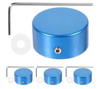 Blue Metal Footswitch Topper for Guitar Effects Pedals | Reusable Compact Design, Easy Installation, Light Weight, Includes Ring and Wrench, Single Set