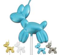 BLUE Metallic looking Dog Birthday Candle Pet Birthday Party Decoration Perfect for Dog Lovers' Celebration (DOG, BLUE, LARGE)