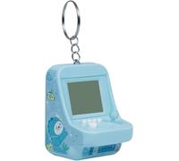 Blue Micro Player Mini Arcade Machine with Keychain, 26 Classic Game Modes Support Music Mini Building Block Game Console，Plug and Play Video Games