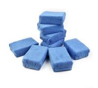 Blue Microfiber Applicator Sponge Pads For Car Wax Polish And Sealant Application With Double Stitched Edges To Prevent Scratches On Paint For Surface During Detailing Work 4 Or 8 Pack(8)