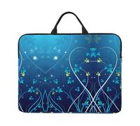 Blue Mini Flower Swirl 14 Inch Printed Laptop Sleeve, 600d Oxford-Cloth Shockproof Laptop Case With Thickened Pearl Cotton,Waterproof Portable Laptop Handbag Cover