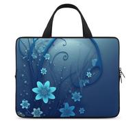 Blue Mini Flower Swirl Laptop Bag Durable Laptop Sleeve Water-Resistant Notebook Bag for Computer Or Tablet