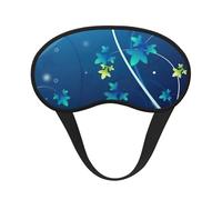Blue Mini Flower Swirl Print Adjustable Eye Cover for Sleeping, Comfortable, Pressure-Free and Breathable Sleeping Masks