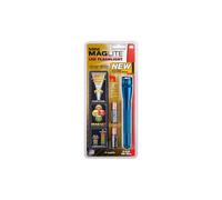 (blue) Mini Maglite 2 AA LED torch - 77 lumens - 141m beam - torch and holster pack