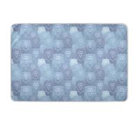 Blue Minimalist Lions Art Extra Large Resuable Changing Pad Covers Highly Absorbent Crib Pee Mattress Pad Skin-Friendly Pee Mats for Kids Bedwetting, 52" L x 34" W