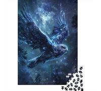 Blue Mistical Owl 1000 Piece Jigsaw Puzzle for Adults, 70x50cm/1000pcs, Relaxing Indoor Activity, Family Time And Year-Round Leisure