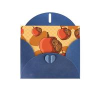 Blue MJHKXLJ Cute little hamster Prints Pearlized Greeting Card - Envelope Included - Perfect for Christmas, Birthdays, Valentines, Weddings, and More