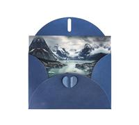 Blue MJHKXLJ Glacier Fjord, Alaska Prints Pearlized Greeting Card - Envelope Included - Perfect for Christmas, Birthdays, Valentines, Weddings, and More