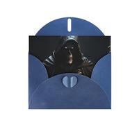 Blue MJHKXLJ Grim-Reaper Prints Pearlized Greeting Card - Envelope Included - Perfect for Christmas, Birthdays, Valentines, Weddings, and More