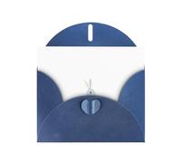 Blue MJHKXLJ Little gray rabbit playing the flute Prints Pearlized Greeting Card - Envelope Included - Perfect for Christmas, Birthdays, Valentines, Weddings, and More