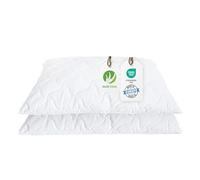 BLUE MOON Aloe Vera Pillow, Pack of 2, 40 x 80 cm, Sleeping Pillow, Comfort, Breathable Allergy Sufferers Pillow, Winter and Summer Pillow, 100% Made in the EU (Pack of 2, 40 x 80 cm)