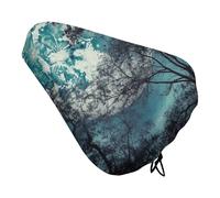 Blue Moon Bike Seat Cover Waterproof Oxford Fabric, Universal Adjustable Bicycle Saddle Cover with Drawstring Easy Install Protective Rain Dust Covers for Women Men
